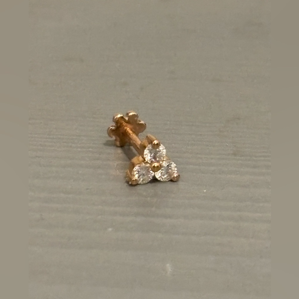 Maria Tash Diamond Trinity Threaded Stud Earring,… - image 7